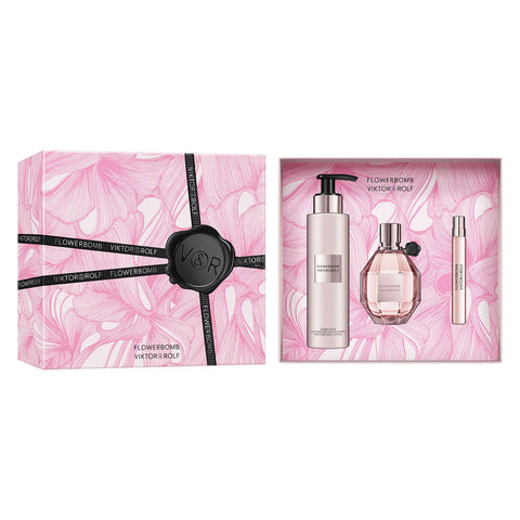 Viktor Y Rolf Flowerbomb Set 100ML EDP + Body Lotion +10ML