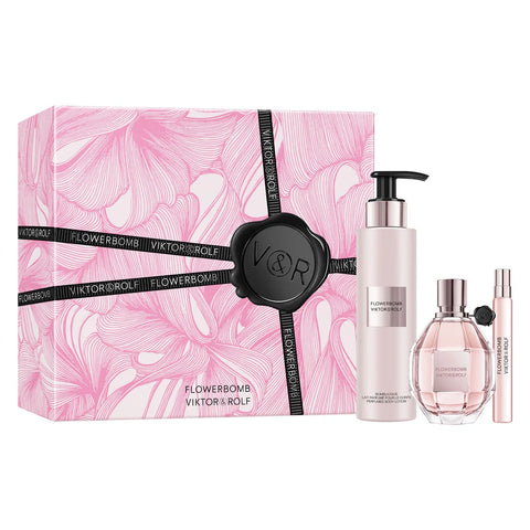 Viktor Y Rolf Flowerbomb Set 100ML EDP + Body Lotion +10ML