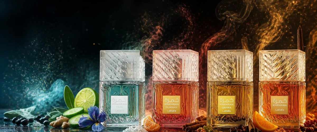 Perfumes Lattafa Khamrah: Wahaa, Dukhan, Qahwa y Khamrah